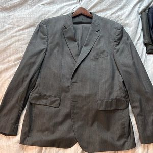 Boss thin strips grey suit